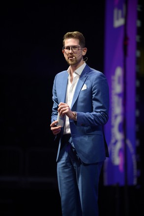 Spencer Hoffman on stage
