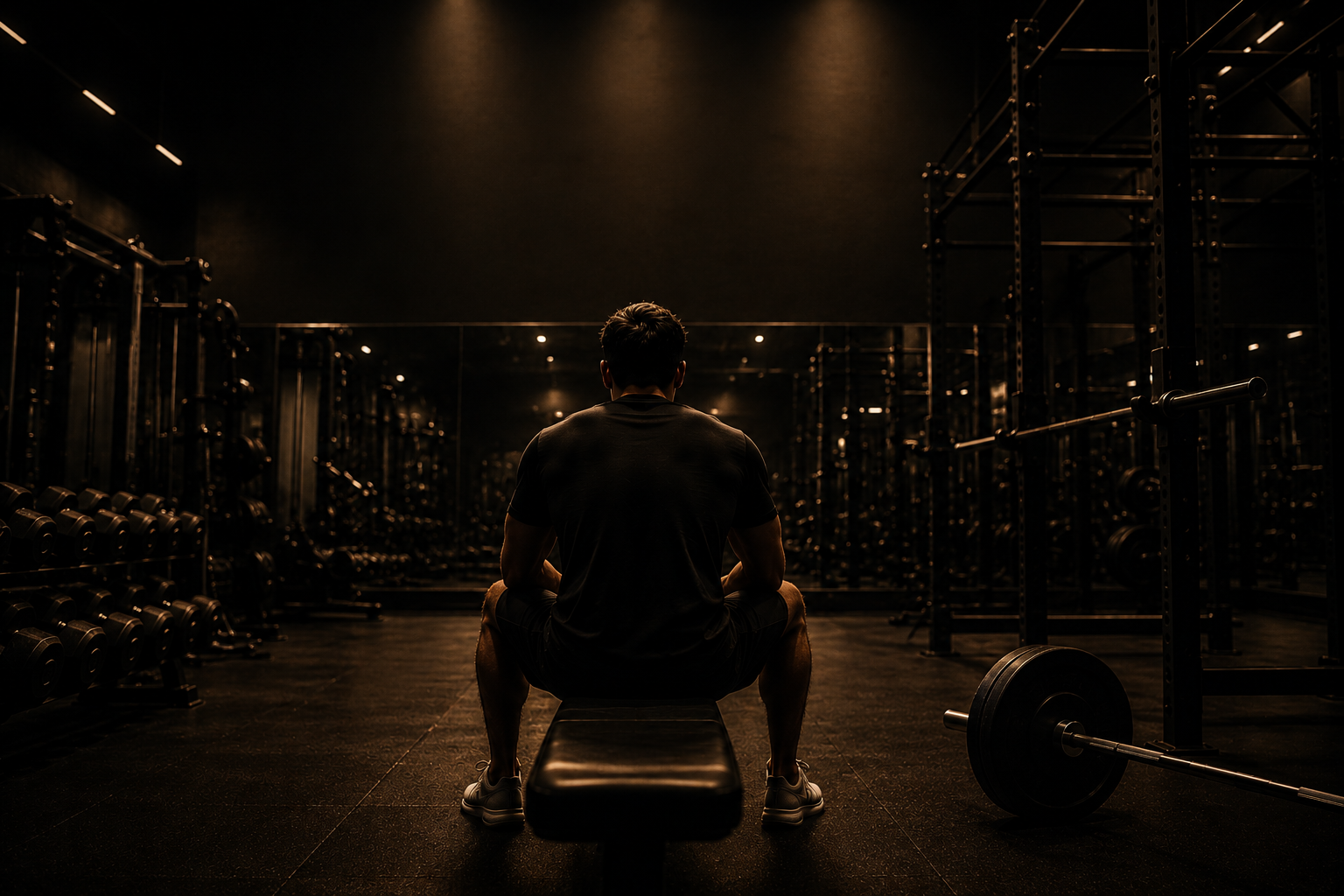 Weight room representing performance training and athletic excellence